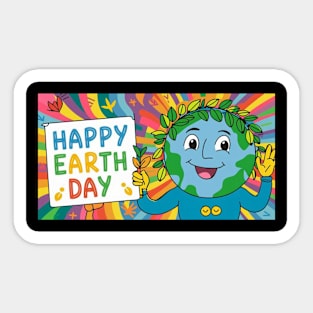 Funny Happy Earth Day Sticker